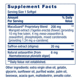 Life Extension MacuGuard frasco: envase del producto y uso diario