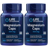 Life Extension Magnesium Caps: botella de cápsulas vegetarianas para apoyo general de salud.