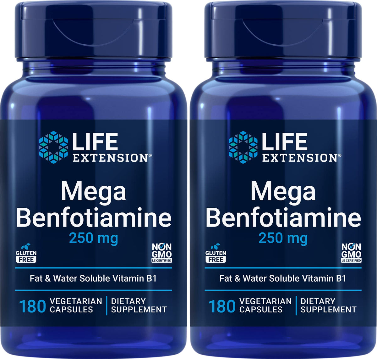 Life Extension Mega Benfotiamina 250 mg cápsulas, uso diario práctico de vitamina B1