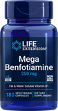 Life Extension Mega Benfotiamine etiqueta clara para confianza e información.