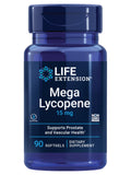 Life Extension Mega Lycopene, botella frontal, apoyo a la salud prostática y vascular