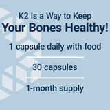 Ingredientes de Life Extension Mega Vitamina K2 sin organismos modificados genéticamente.