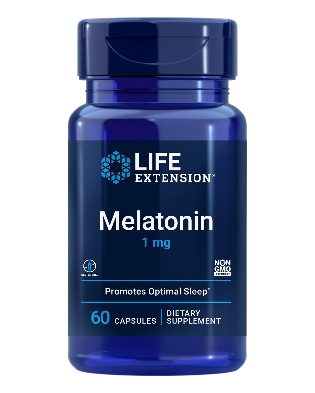Life Extension Melatonina 1 mg frasco, favorece inicio suave del sueño
