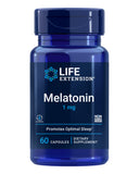 Life Extension Melatonina 1 mg frasco, favorece inicio suave del sueño