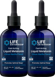Life Extension Melatonina líquida cítrico-vainilla, dos frascos, apoyo posible para un descanso cómodo