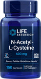 NAC Life Extension 600 mg, frasco de 150 cápsulas para apoyo a la salud celular.