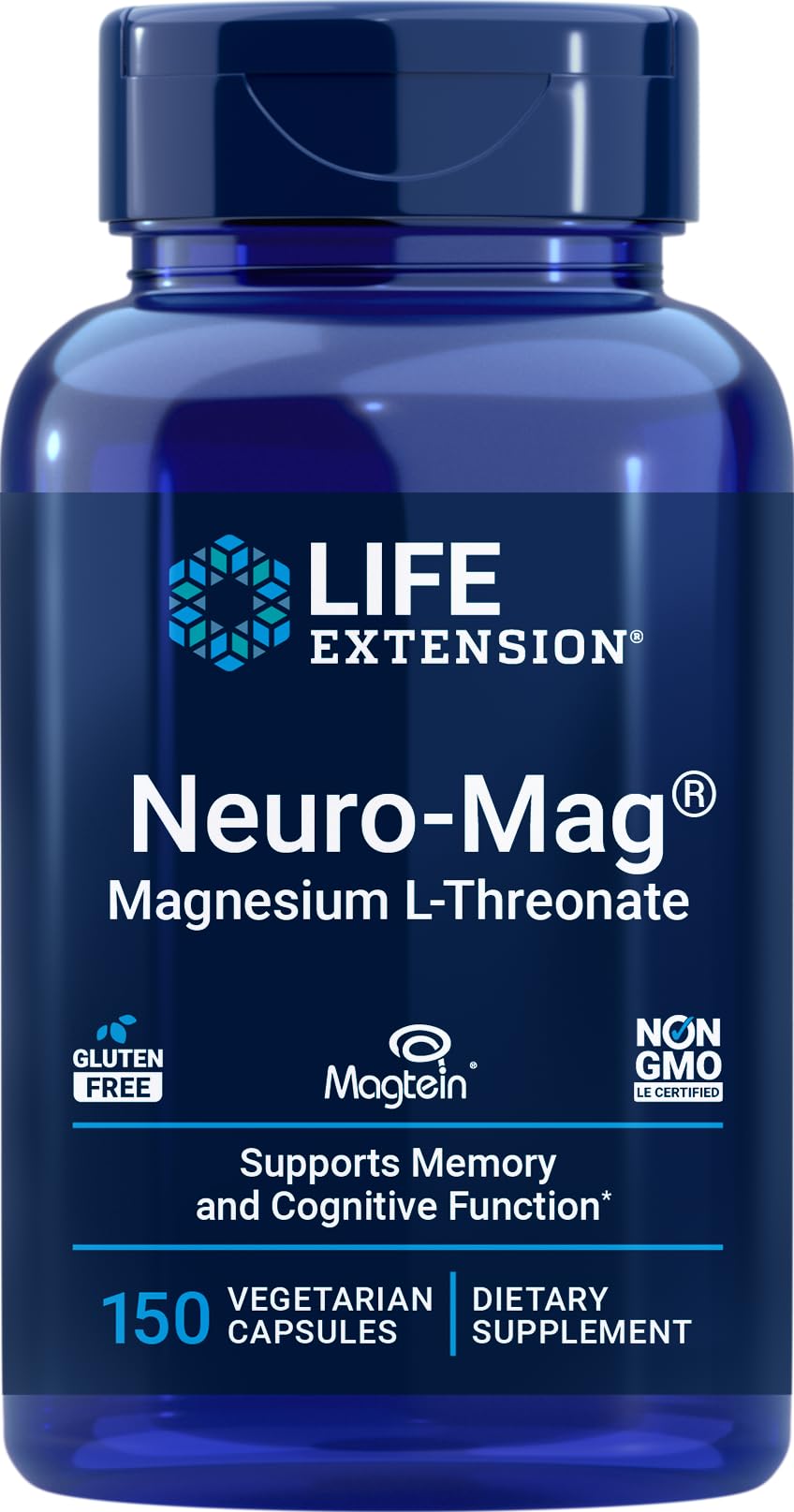 Life Extension Neuro-Mag: botella de 150 cápsulas para uso diario