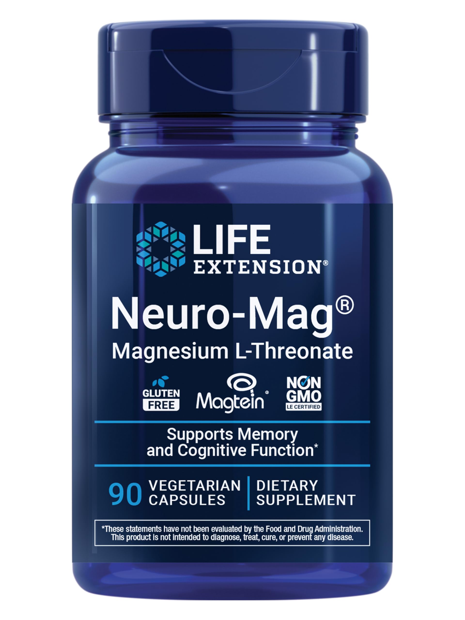 Life Extension Neuro-Mag: botella frontal para memoria y claridad mental