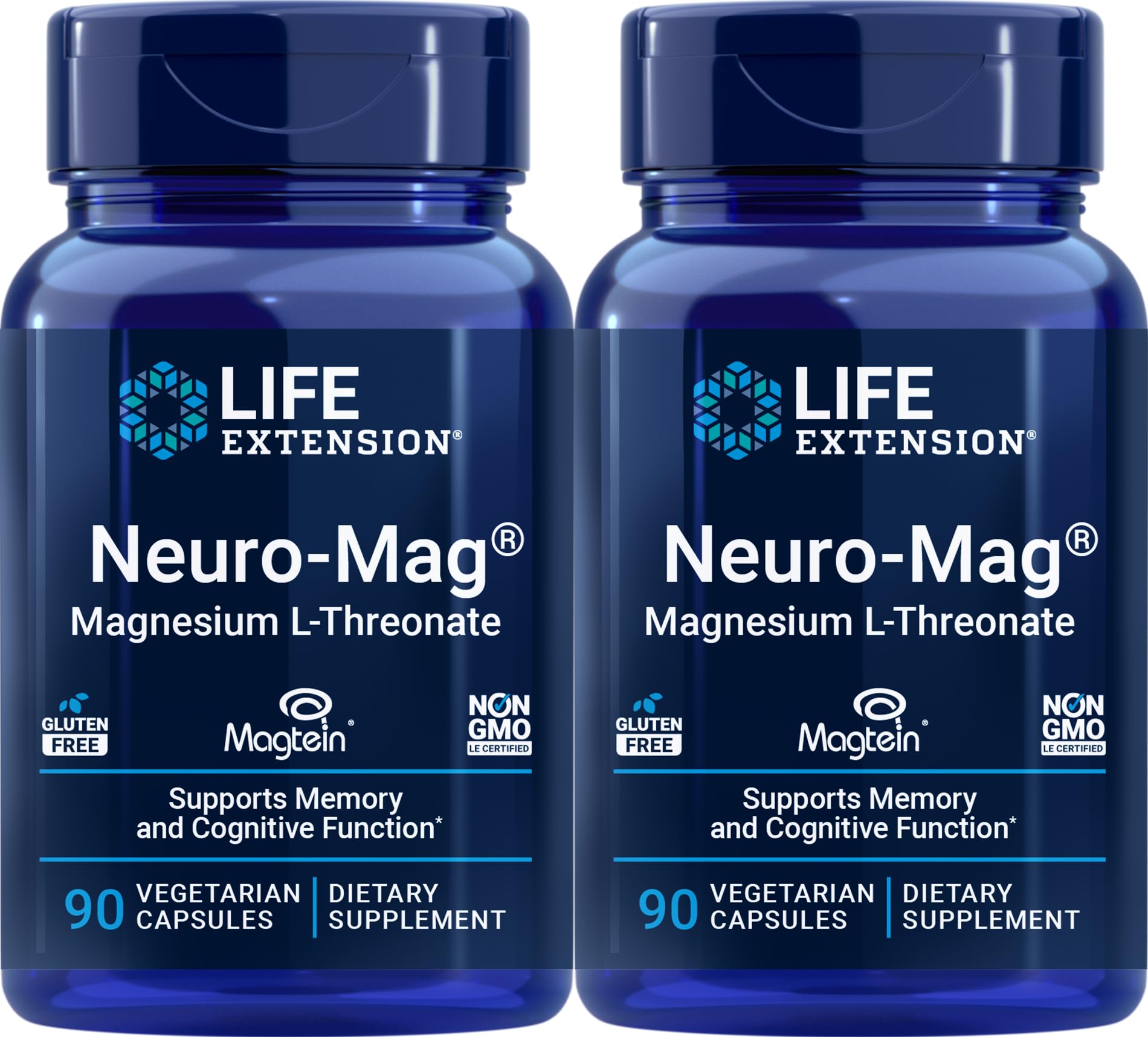 Life Extension Neuro-Mag bottle label shown for easy daily identification