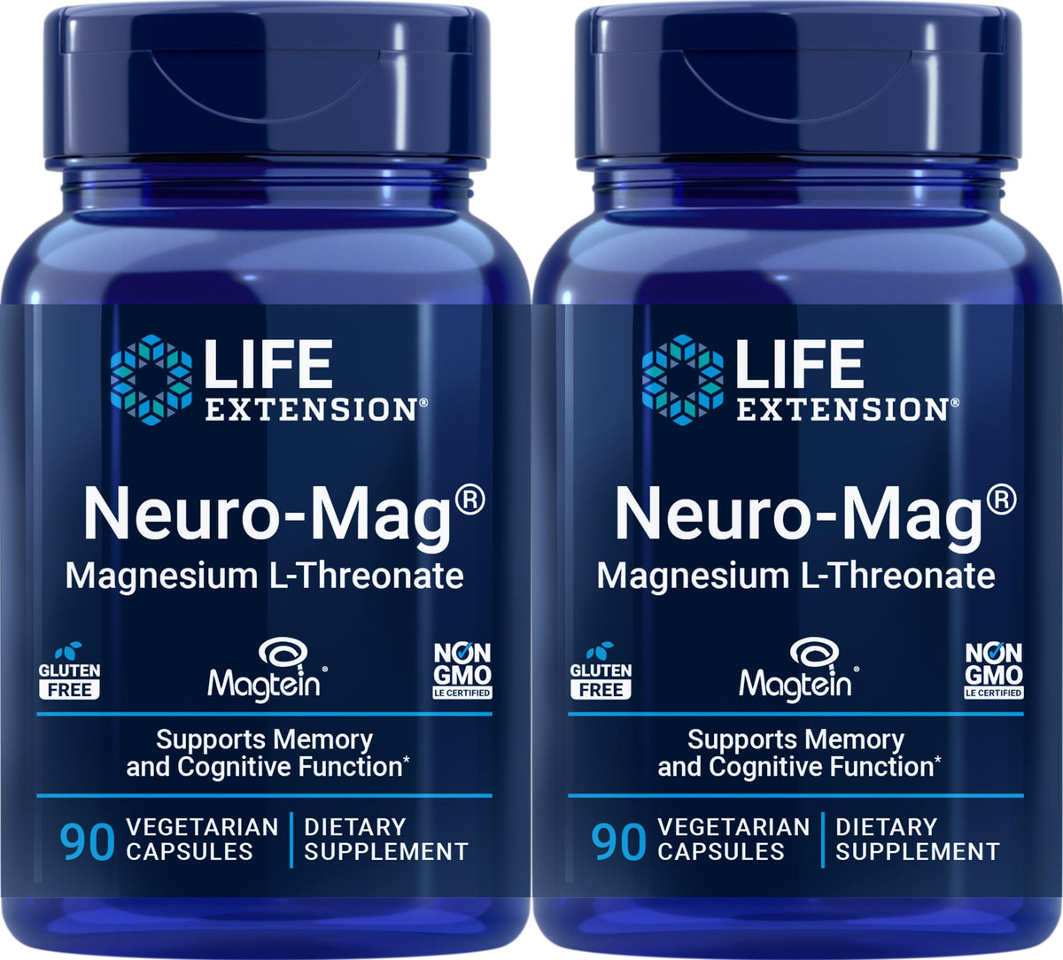 Life Extension Neuro-Mag bottle label shown for easy daily identification