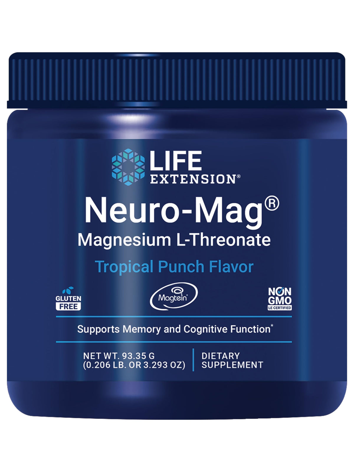 Neuro-Mag polvo Tropical Punch en bote, ideal para uso diario
