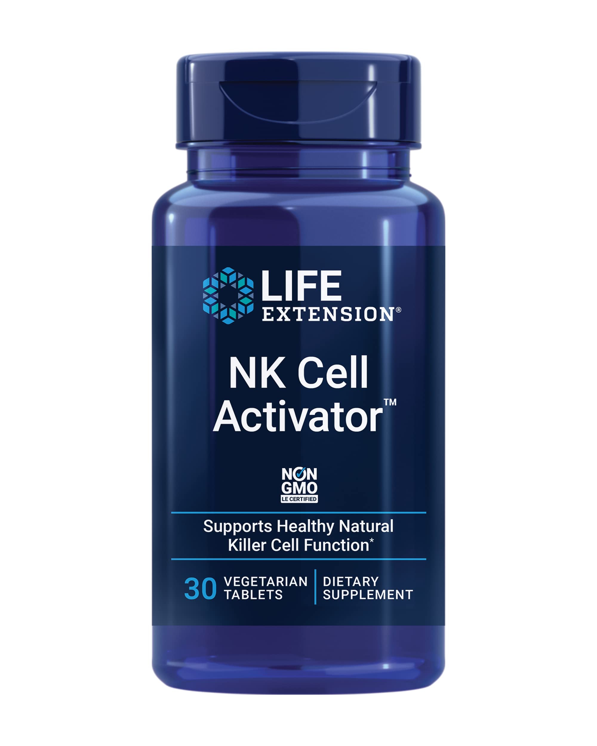 Life Extension NK Cell Activator: botella con cápsulas para apoyo a las células NK