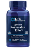 Botella Life Extension Optimizado Resveratrol Elite, apoyo a la salud cardiovascular y cerebral.
