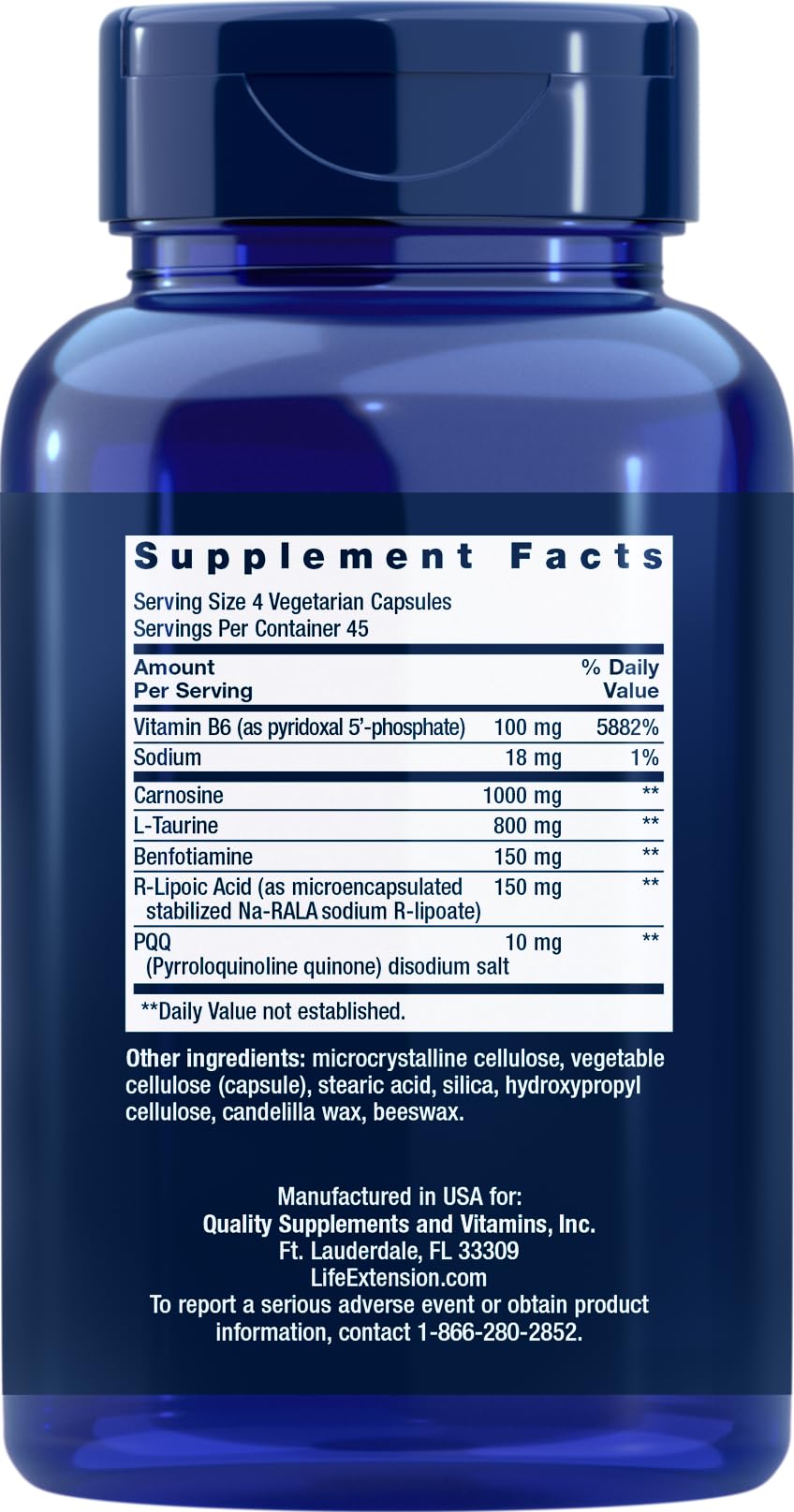 Life Extension Optimizador Mitocondrial dosis: cápsulas para consumo diario