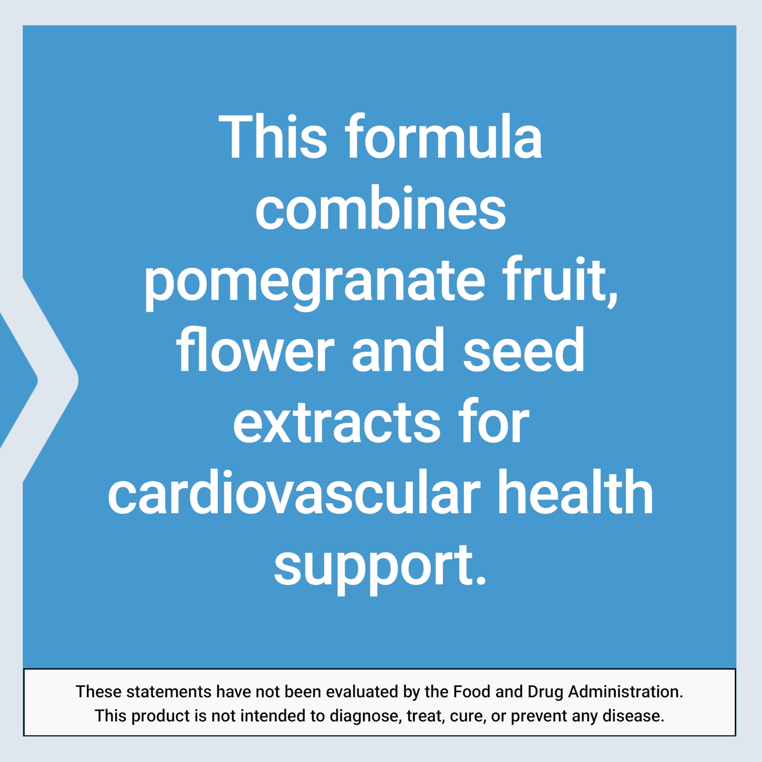 Life Extension Pomegranate Complete ofrece beneficios cardiovasculares y protección antioxidante posibles.