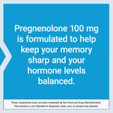 Life Extension Pregnenolona: frasco de vidrio que mantiene la pureza