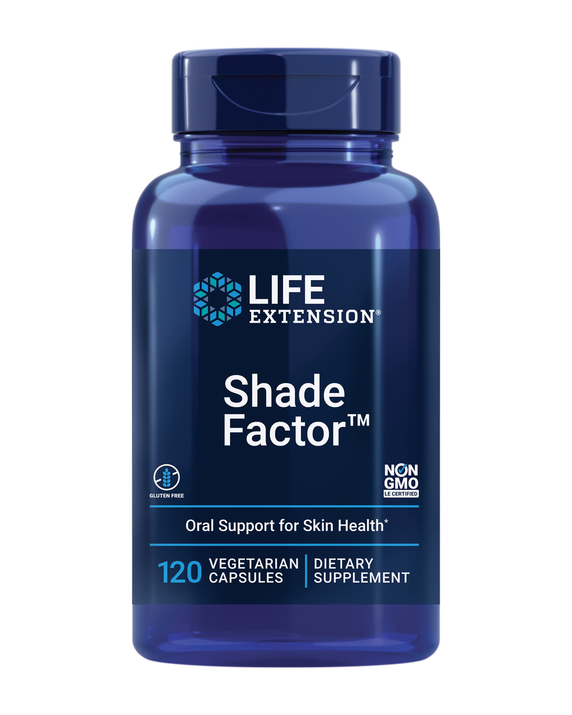 Life Extension Shade Factor: cápsulas en frasco, apoyo a piel saludable