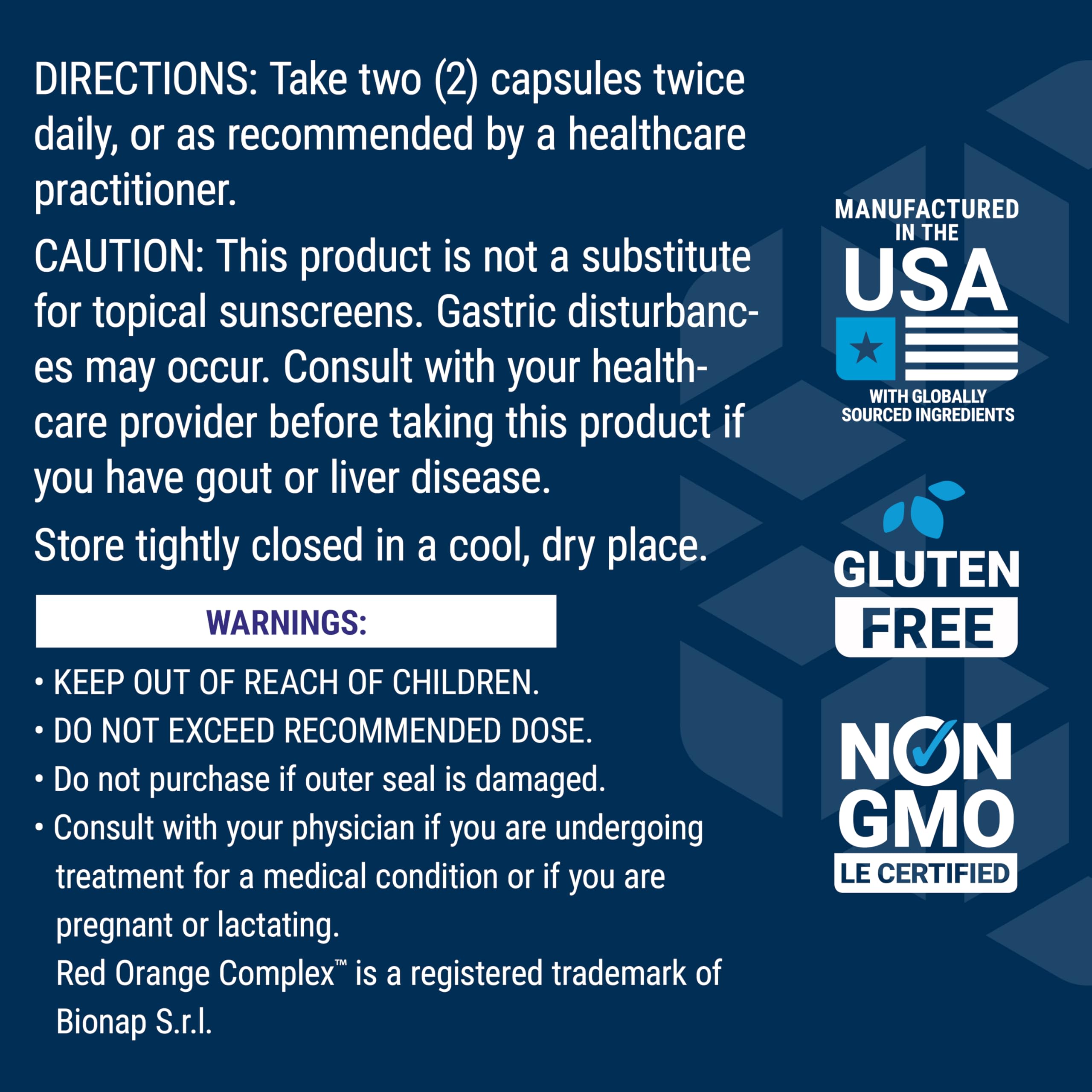Life Extension Shade Factor: certificado libre de OMG y sin gluten