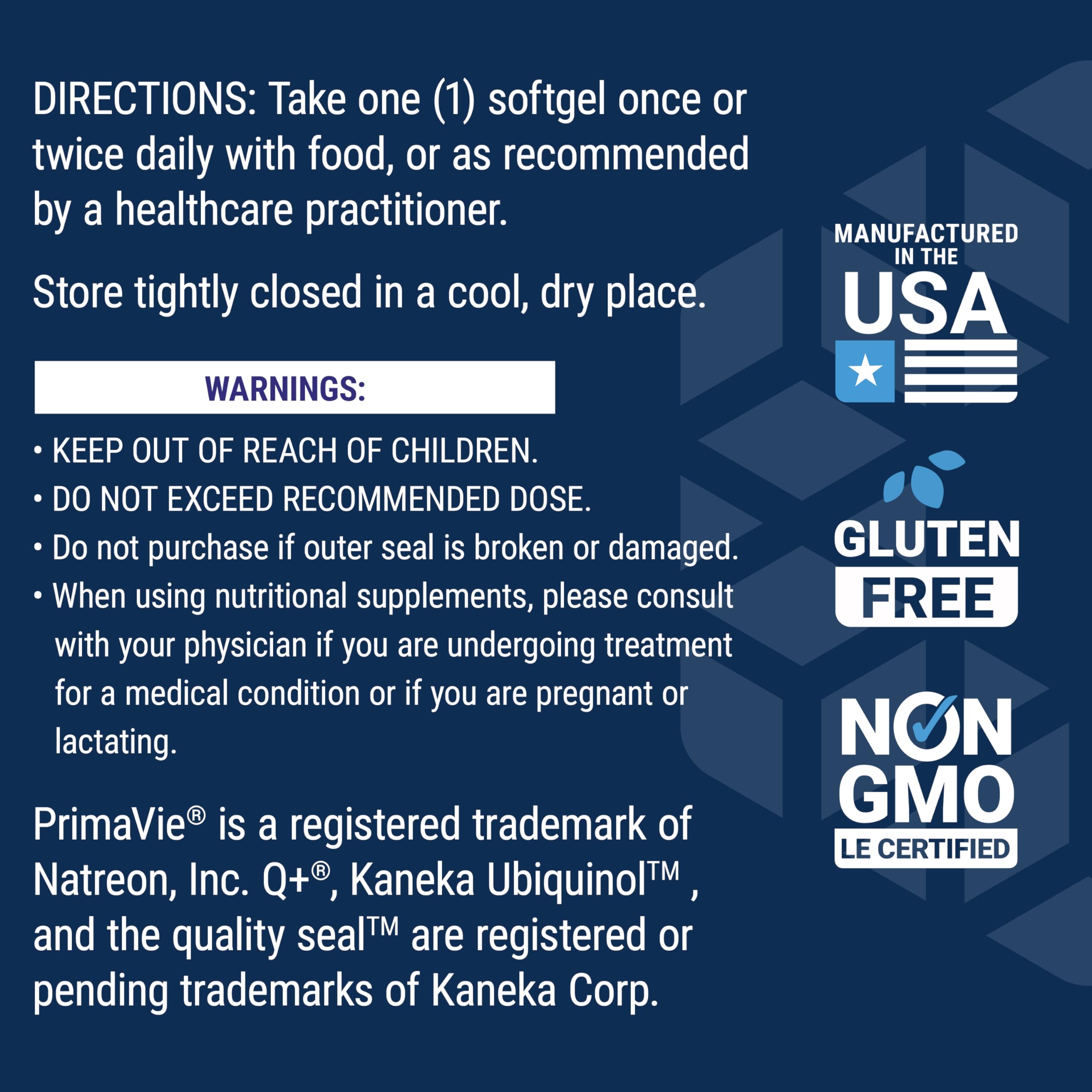 Life Extension: sin OGM y sin gluten para mayor tranquilidad.