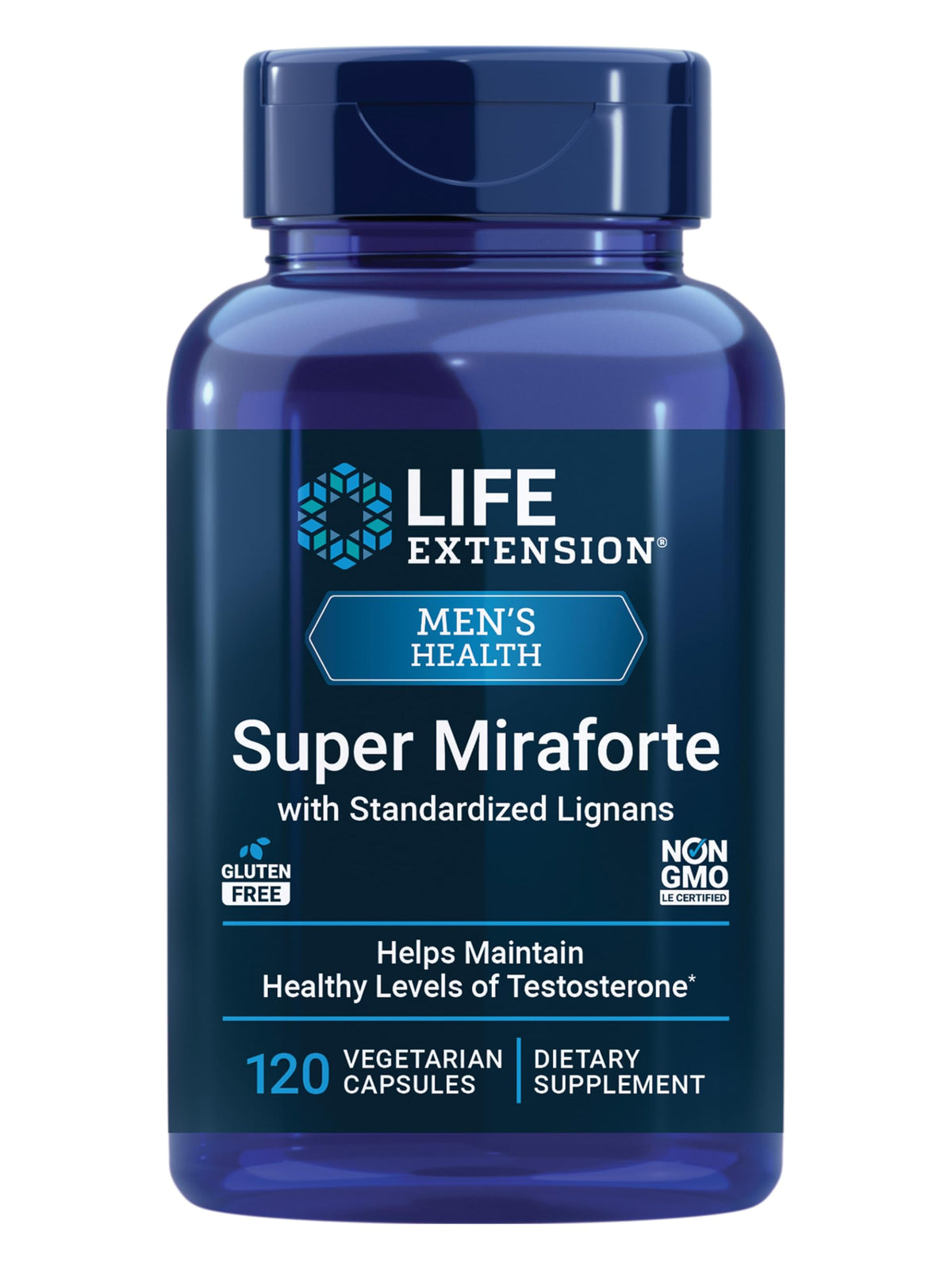 Life Extension Super Miraforte: botella cercana para evaluar calidad y etiqueta.