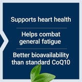 Life Extension Super Ubiquinol CoQ10, etiqueta detalle, soporte antioxidante para el corazón