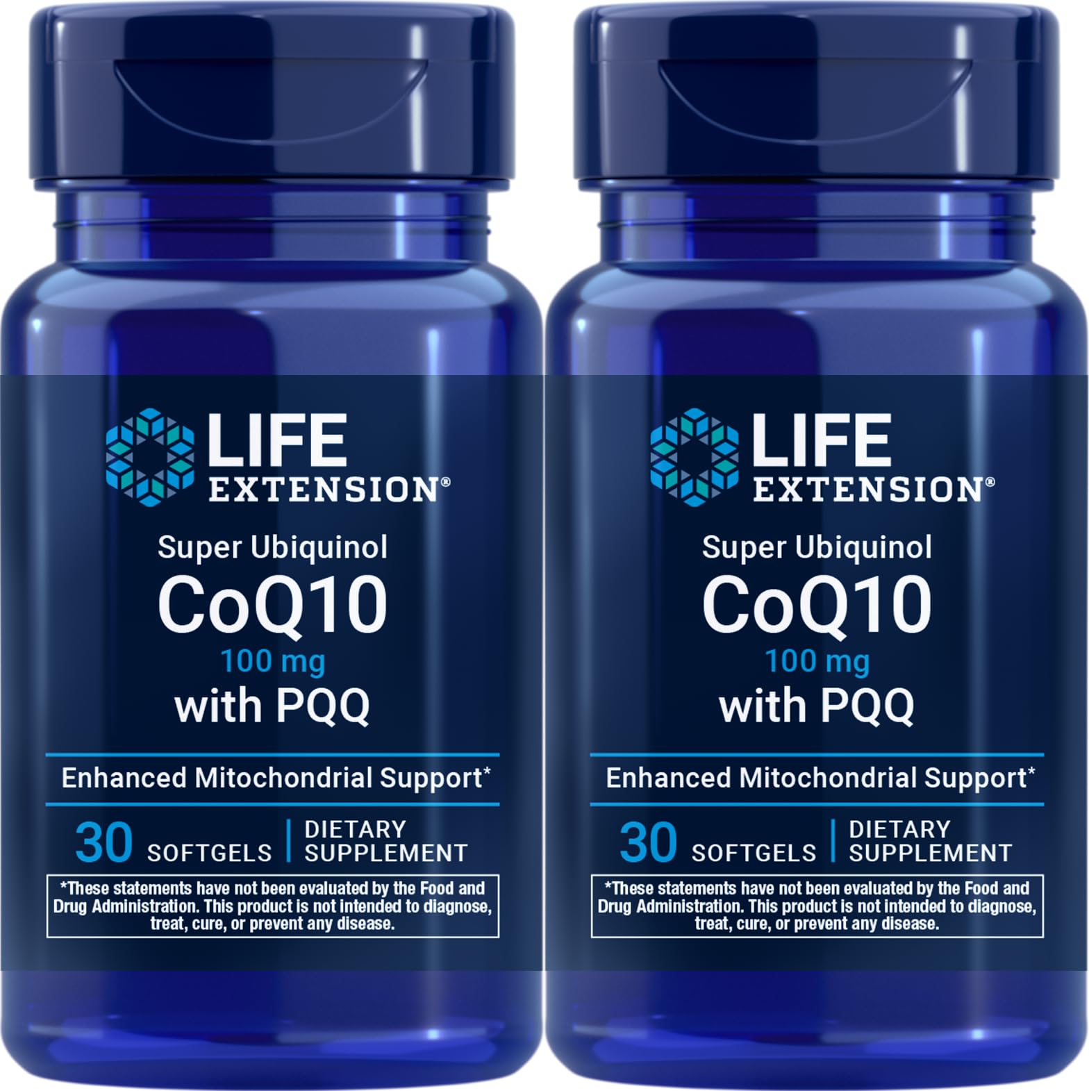 Life Extension Super Ubiquinol CoQ10 con PQQ, botella verter, energía celular en acción