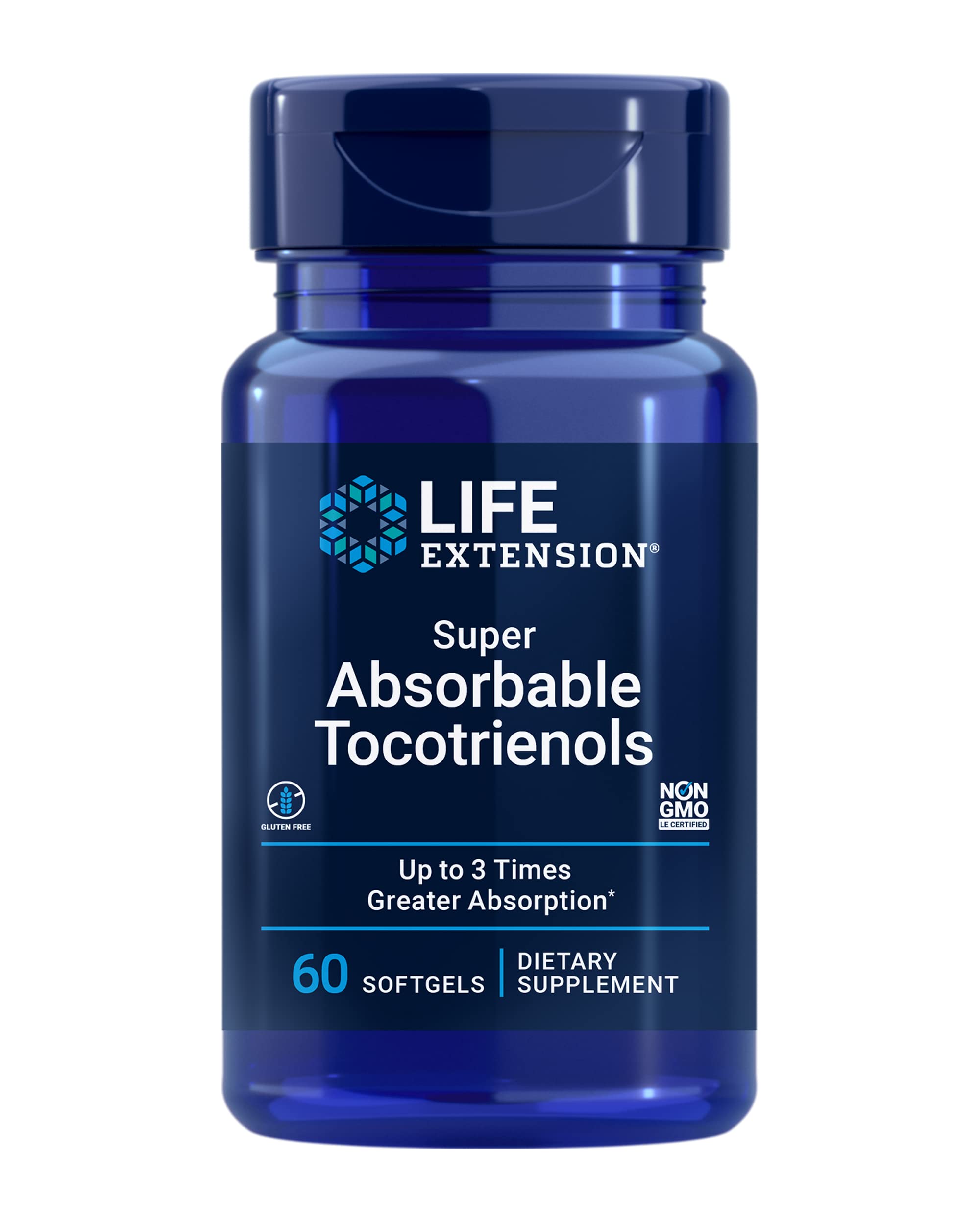 Life Extension Tocotrienoles: frasco de cápsulas para bienestar general diario.
