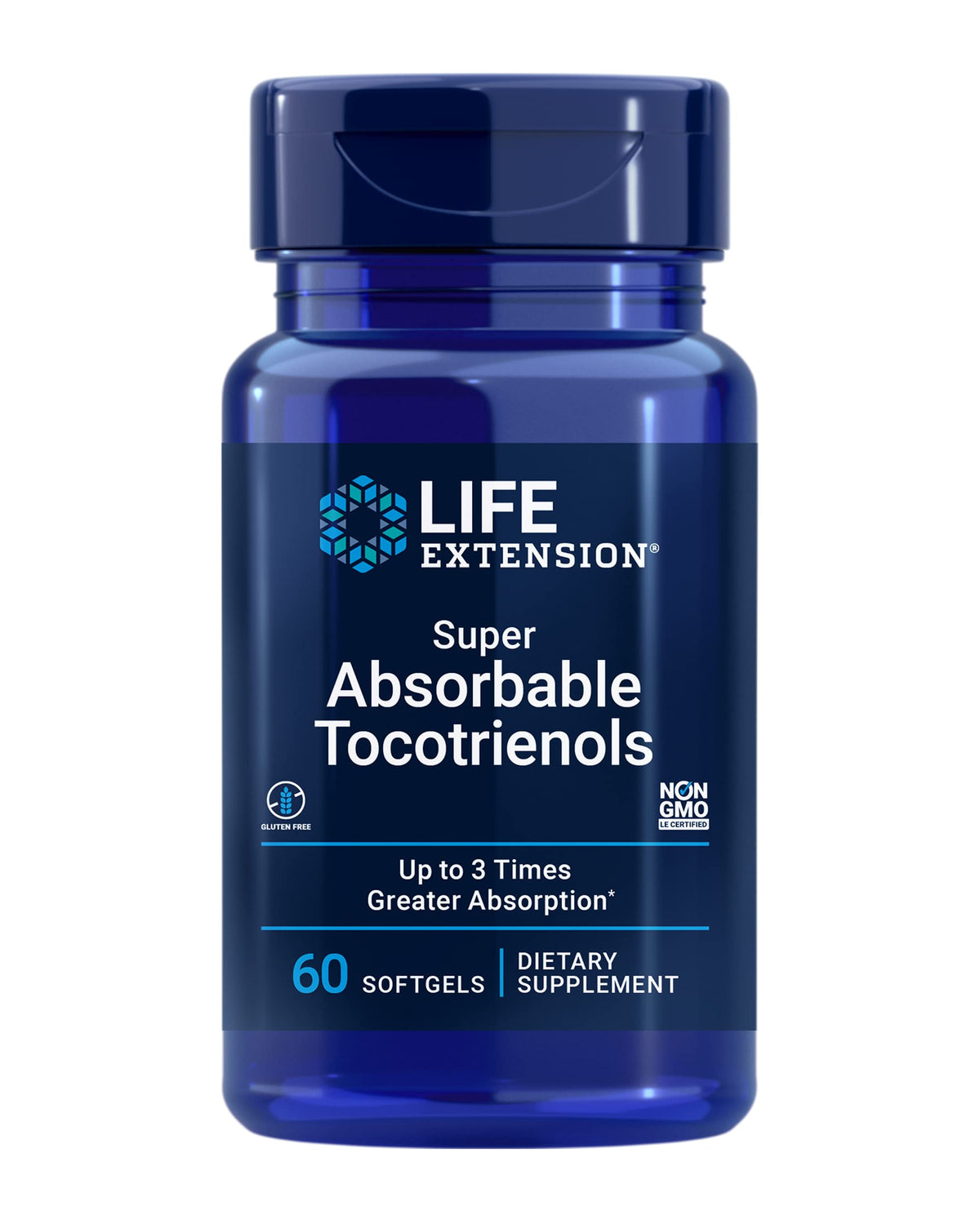 Life Extension Tocotrienoles: frasco de cápsulas para bienestar general diario.