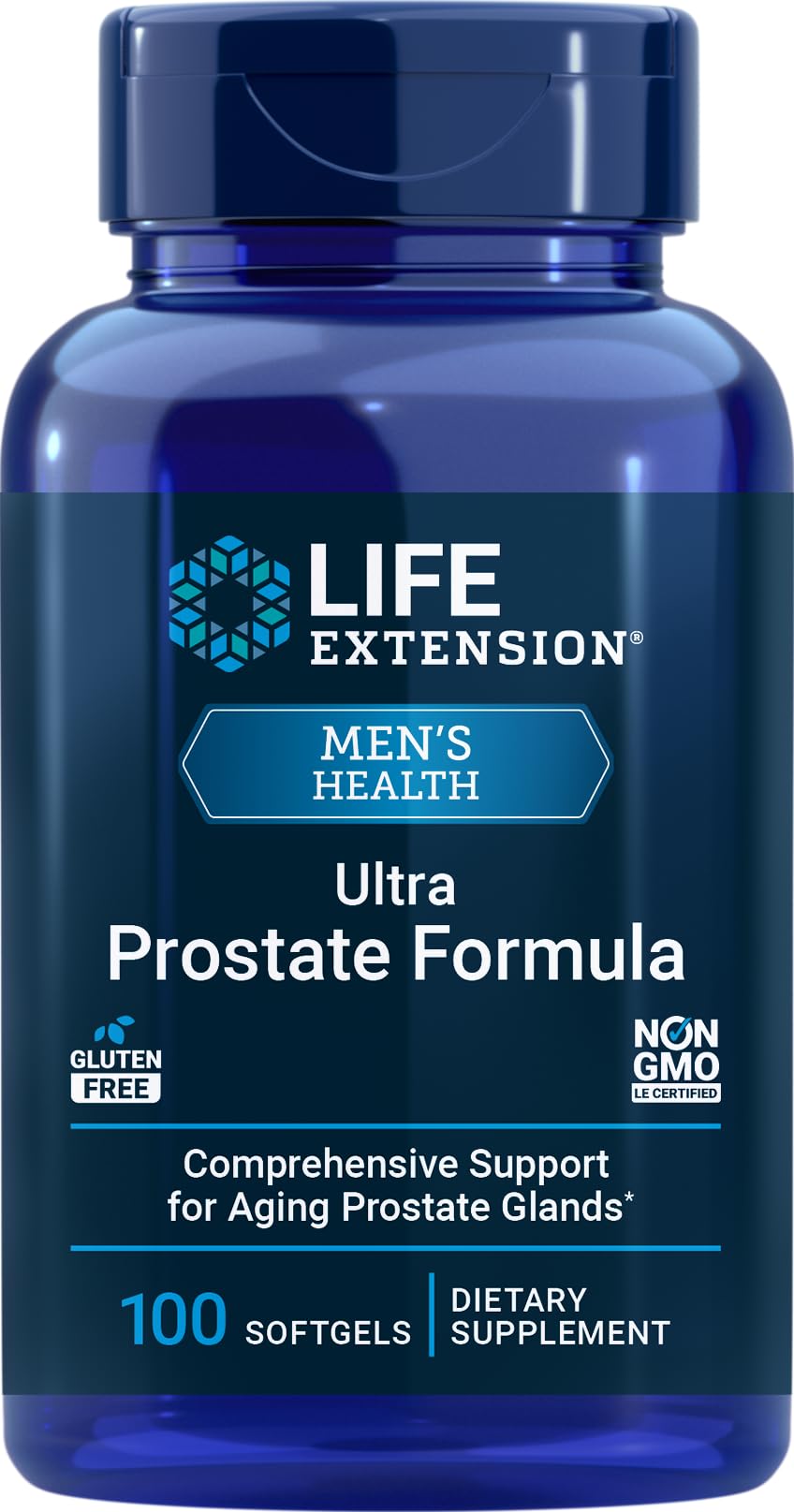 Life Extension Ultra Prostate Formula envase con cápsulas suaves para apoyo prostático