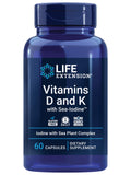 Life Extension D y K con SeaIodine en botella, uso diario.