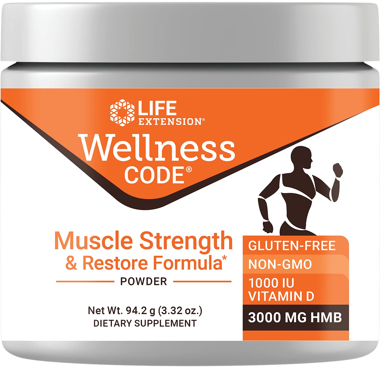 Life Extension Wellness Code Muscle Strength & Restore en botella para apoyar función muscular.