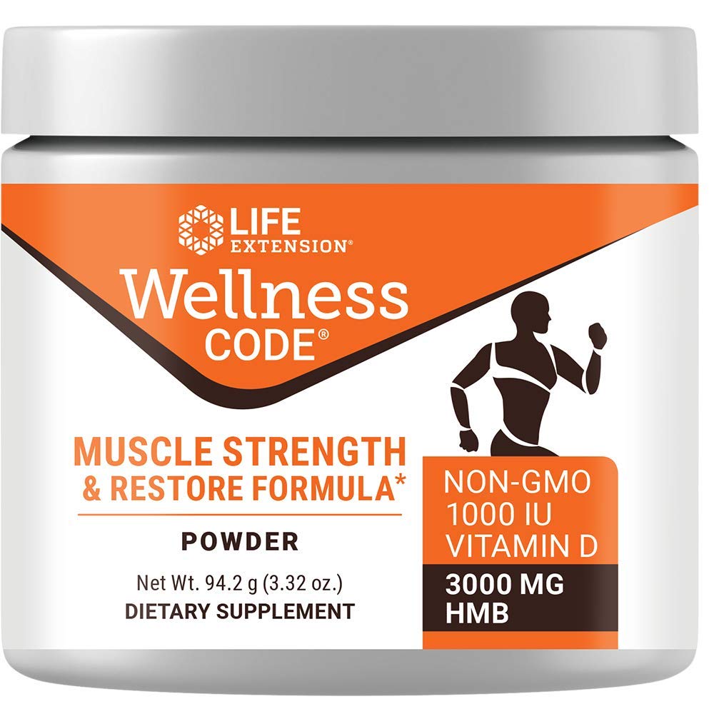 Ingredientes clave Life Extension Wellness Code para apoyar músculos.