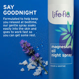 Life-Flo Masaje muscular magnesio nocturno: textura ligera que se absorbe sin grasa.