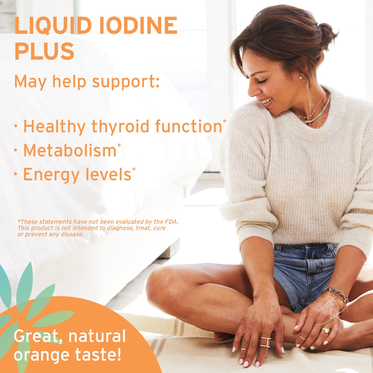 Life-flo Yodo Líquido Plus sabor naranja: sabor natural agradable en bebidas matutinas.