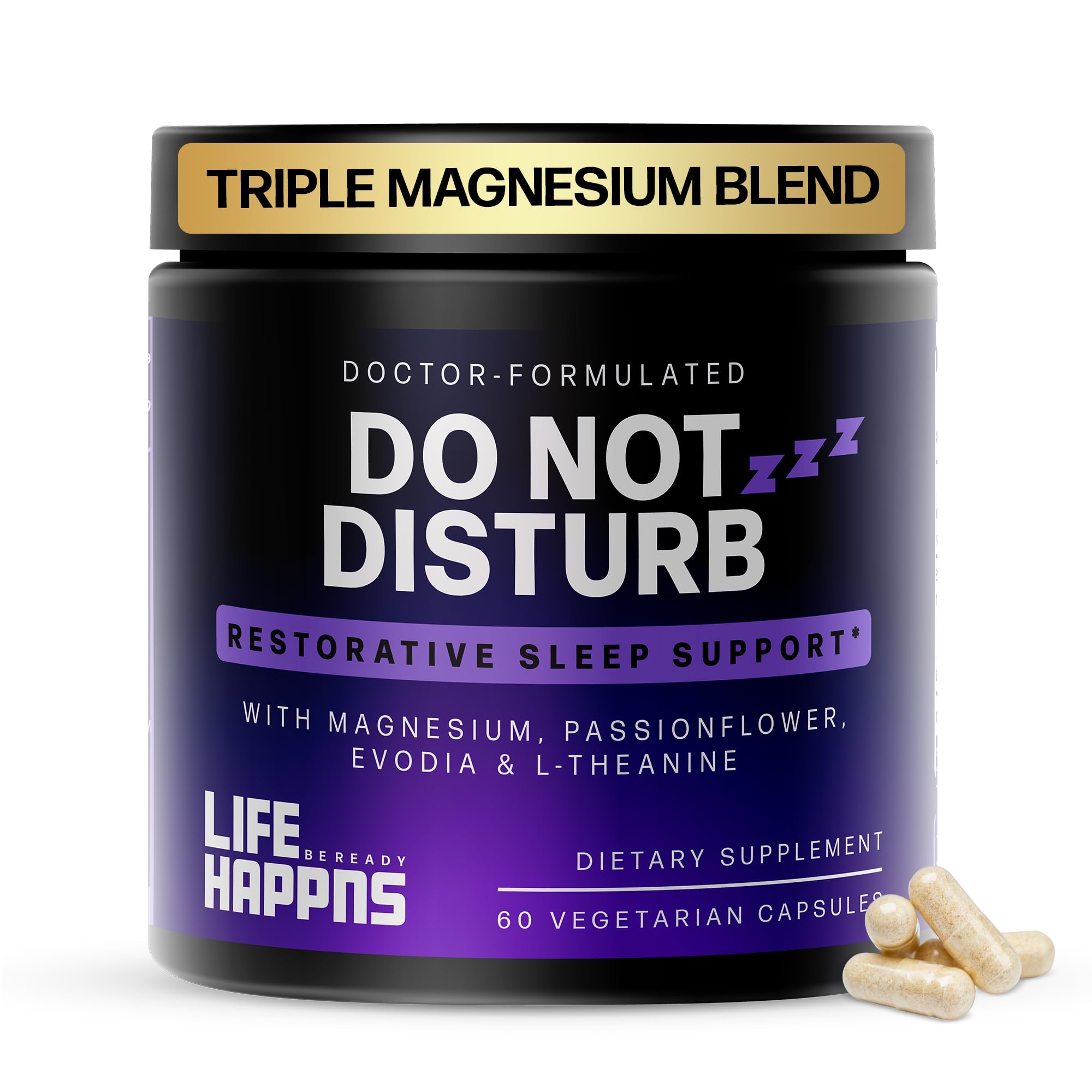 LIFE HAPPNS BE READY triple magnesio en botella para sueño suave