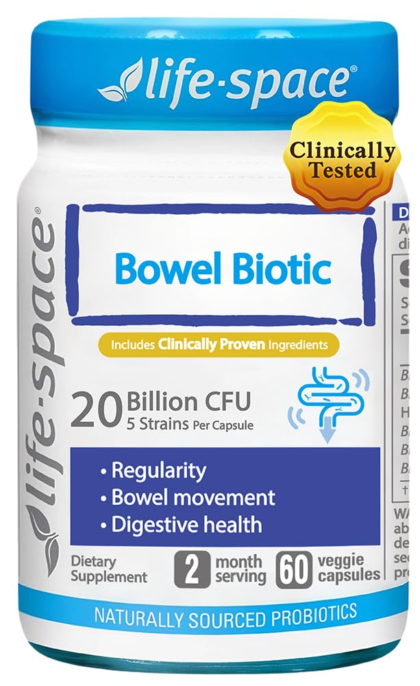 Life-Space Bowel Biotic botellas vertiendo, apoyo diario para la regularidad digestiva