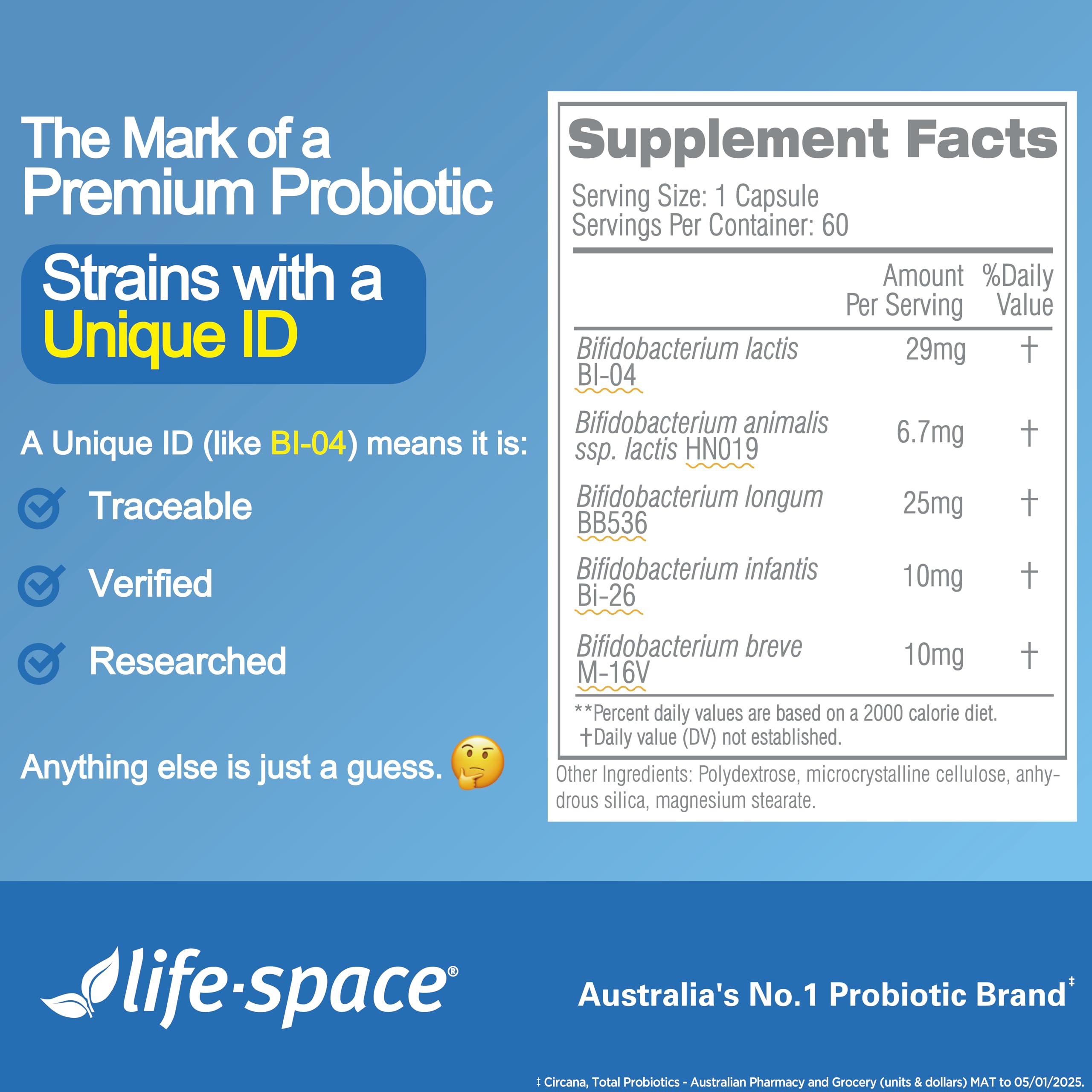 Life-Space Bowel Biotic certificaciones y calidad, respaldo de seguridad