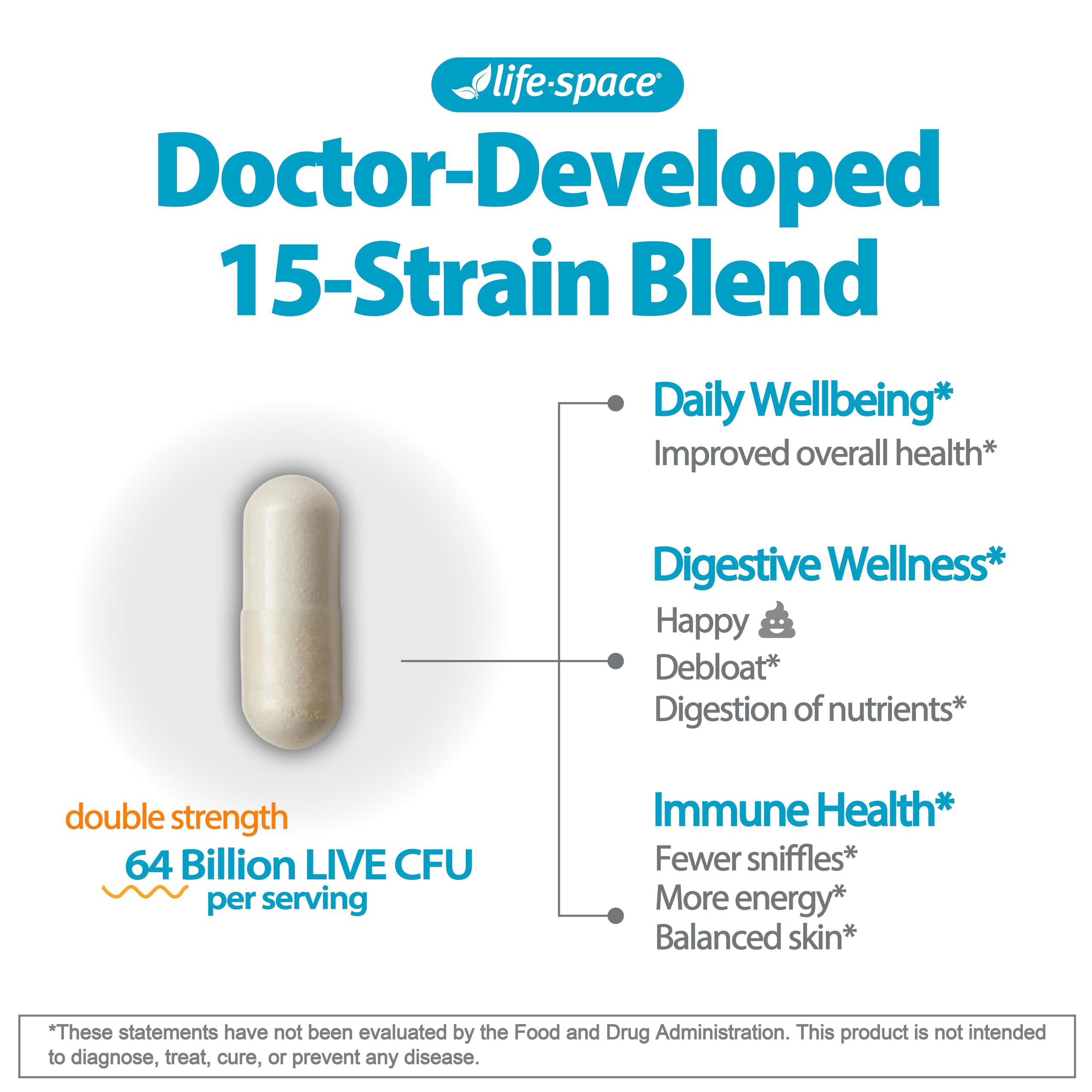 Life-Space Doble Fortaleza dosis diaria para equilibrio intestinal y bienestar