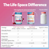 Life-Space Probiotics, embalaje de Australia con información de calidad.