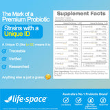 Life-Space Probiotic 60+ frasco listo para la rutina.