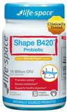 Life-Space Shape B420 Probiotics, botella de cápsulas, posible apoyo al equilibrio digestivo diario