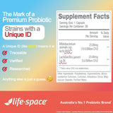 Life-Space Shape B420 Probiotics, dosis diaria recomendada en el envase