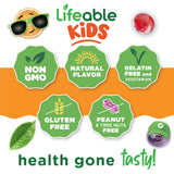 Lifeable gomitas de arándano para niños, uso diario para hábitos saludables.