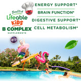 Lifeable B Complex para Niños, vegano, con Vitamina C para la rutina diaria.