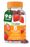 Lifeable B Complex Gummies sabor fresa: energía diaria.