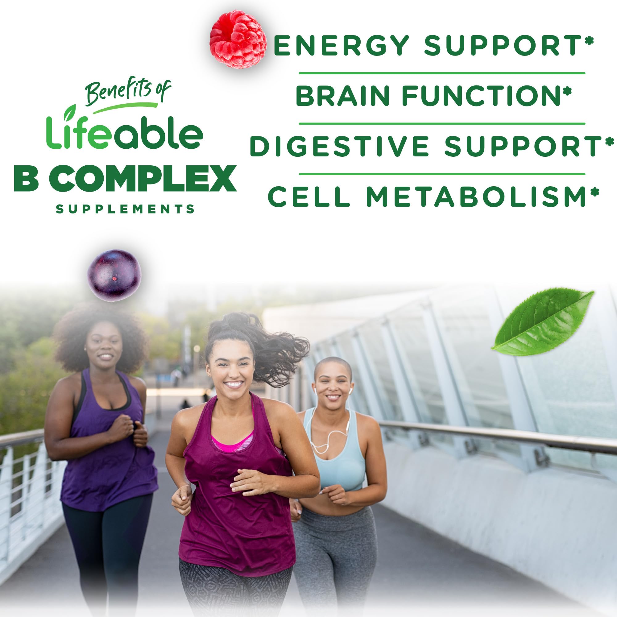 Lifeable B Complex Gummies textura suave: masticación agradable.