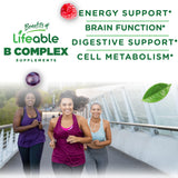 Lifeable B Complex Gummies textura suave: masticación agradable.