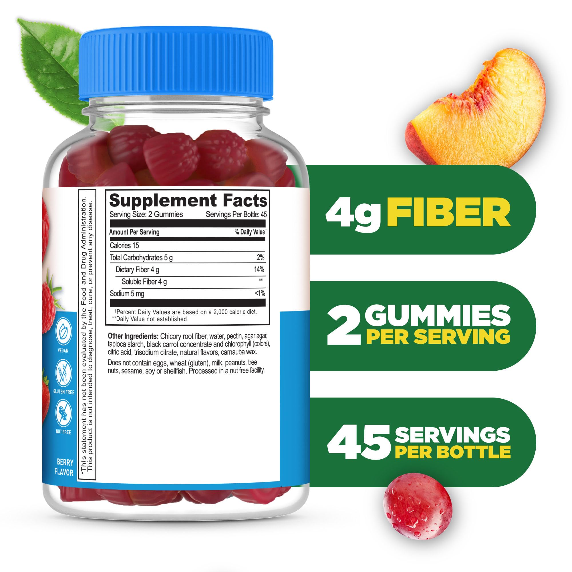Lifeable frasco de 90 gomitas, práctico para consumo diario