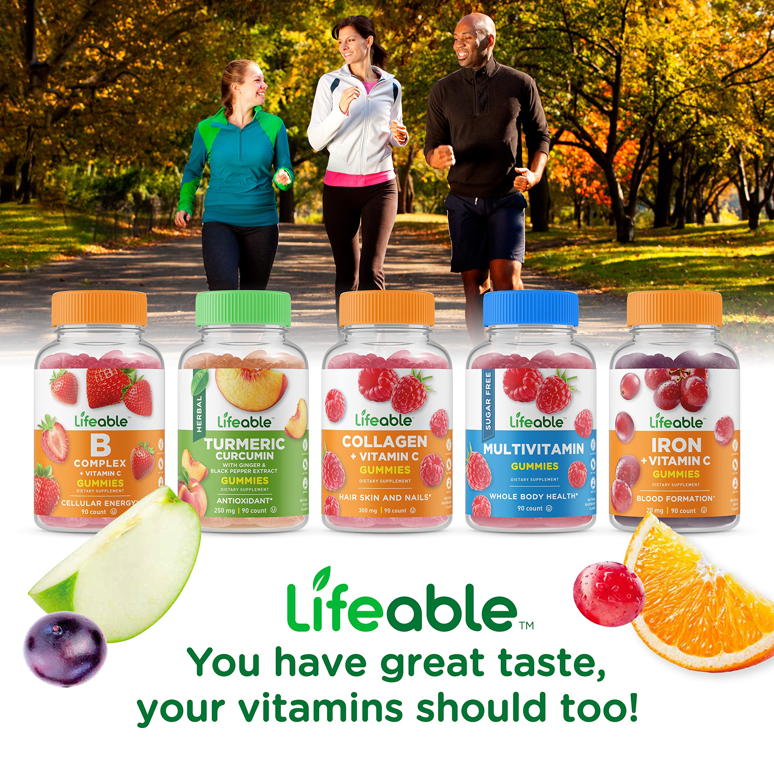 Lifeable Glucose Gummies presentación en bolsa de 90 gomitas para compartir.