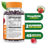Gomitas Lifeable Hierro 10 mg para niños, dos por porción